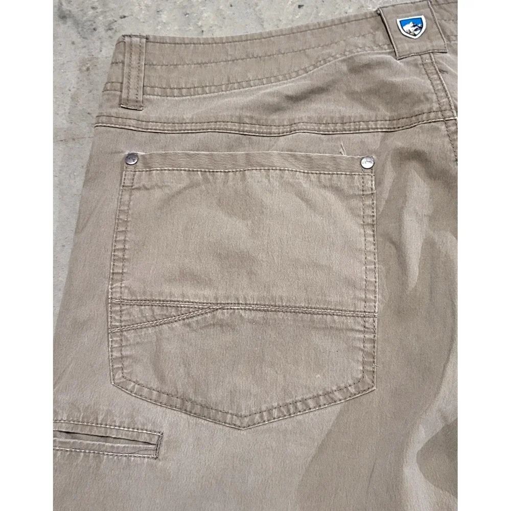Mens Kuhl Rydr Pants 36x30 Tan Khaki Outdoor Hiking Work Utility Great Condition